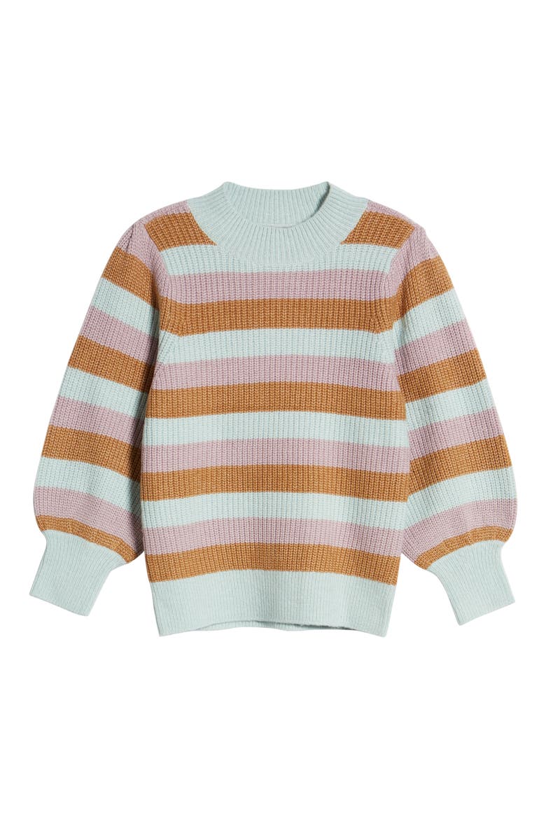 x Atlantic-Pacific Blouson Sleeve Sweater (Nordstrom Exclusive), Alternate, color, BLUE RAINDROP MONT STP