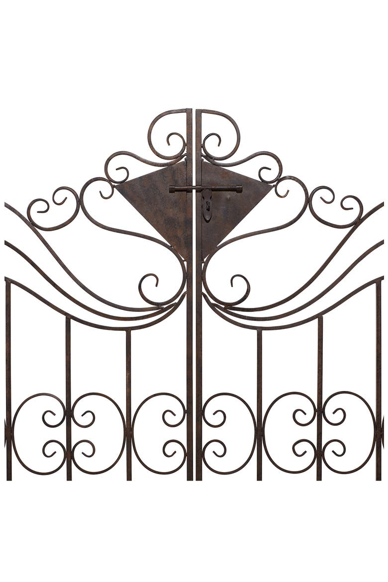 Metal Garden Gate, Alternate, color, BLACK