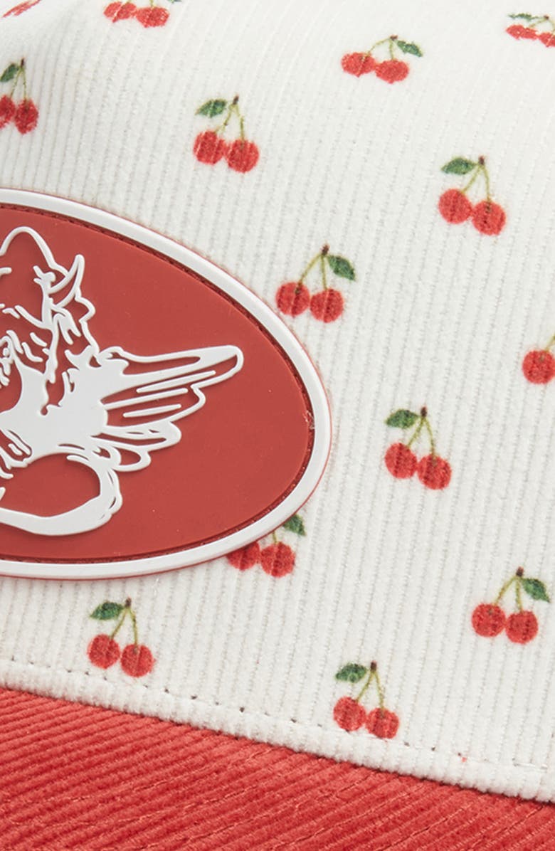 BOYS LIE Know How To Pick 'Em Corduroy Trucker Hat, Alternate, color, Red