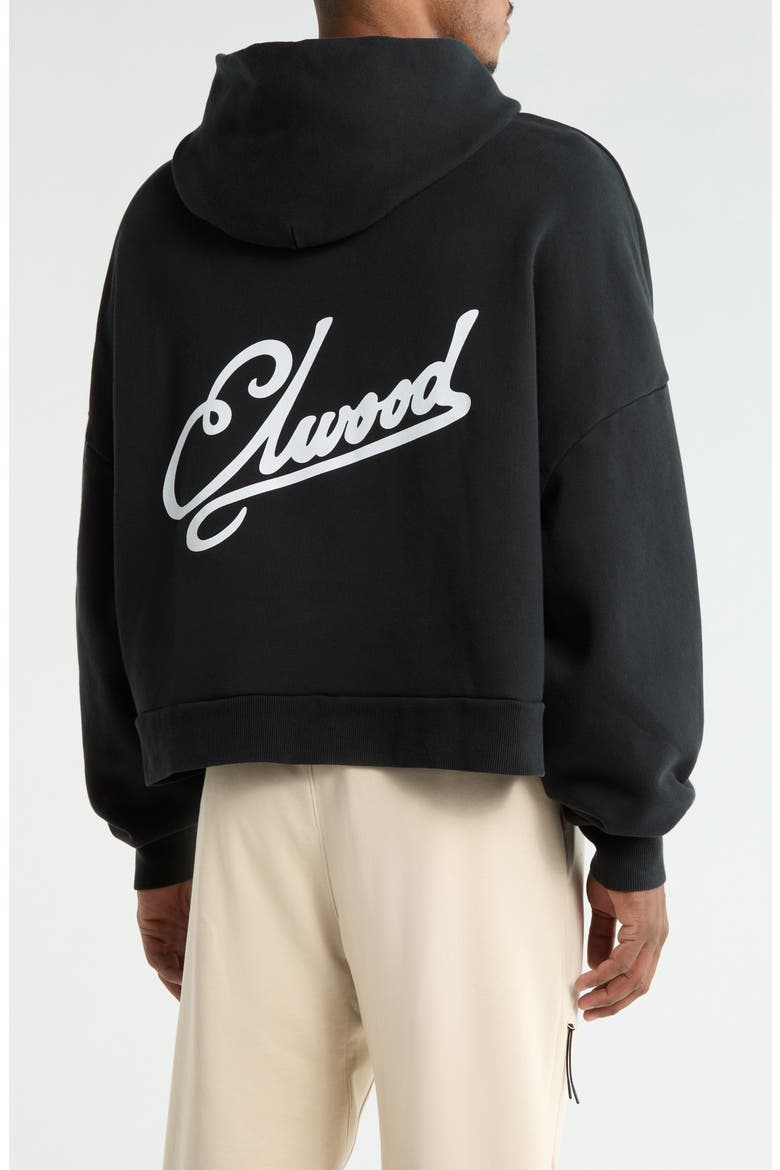 Logo Rectangle Hoodie, Alternate, color, BLACK INK