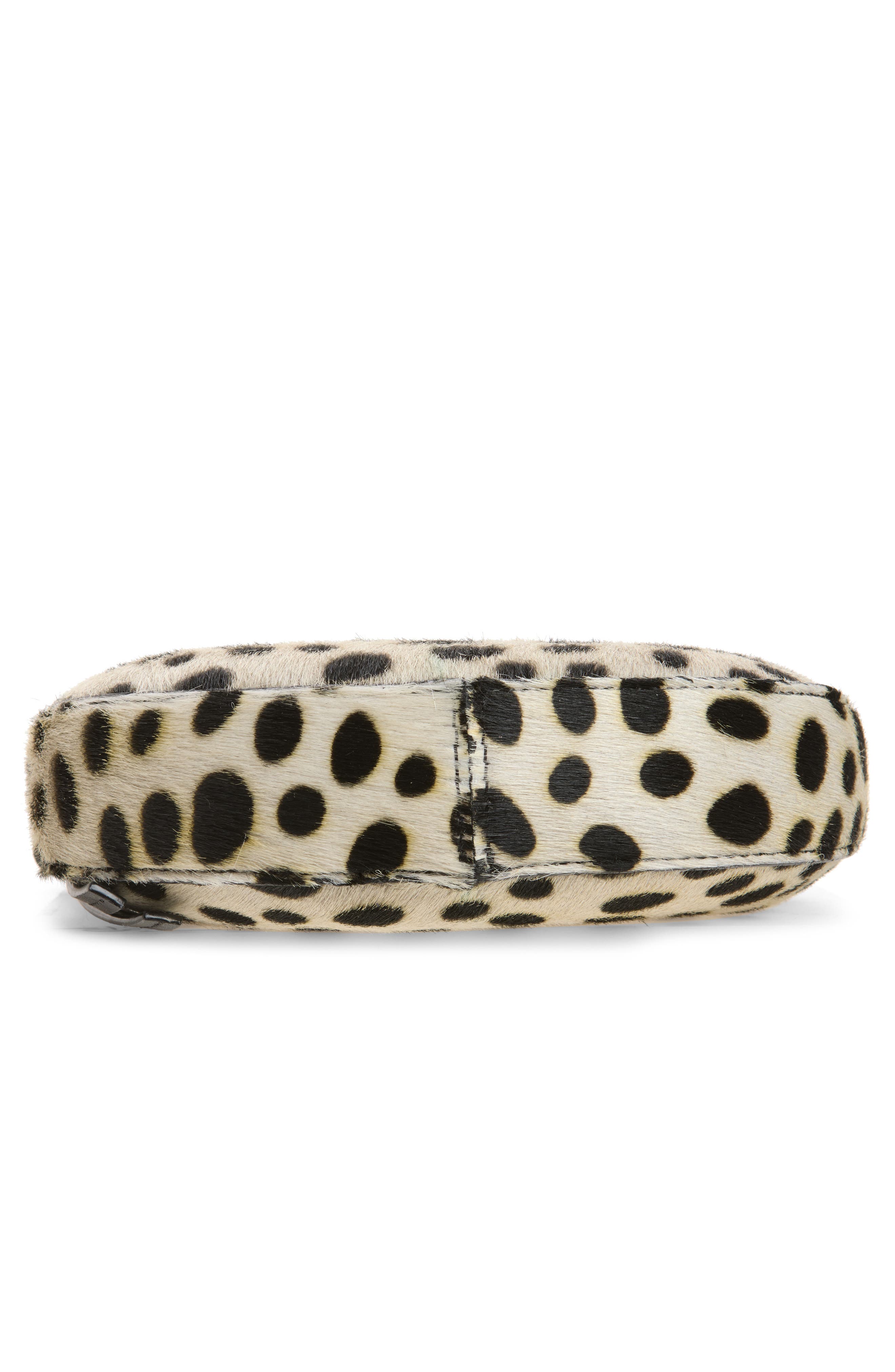 Mini Rosetta Calf Hair Shoulder Bag, Alternate, color, DALMATIAN HAIRCALF