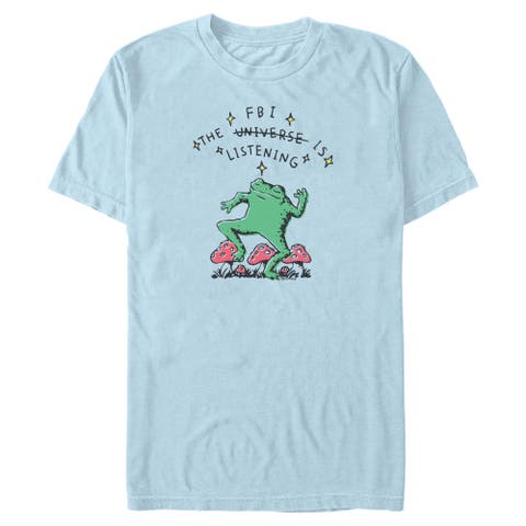 Men's Lost Gods The Universe Is Listening Frog  Graphic T-Shirt