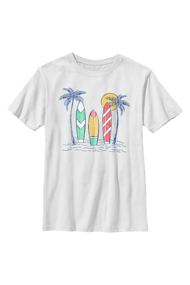 Boy's Lost Gods Surf and Beach  Graphic T-Shirt, Main, color, White