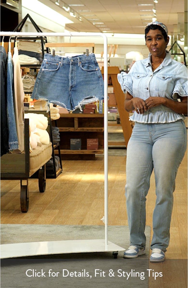 Marlow Distressed Denim Cutoff Shorts, sales video thumbnail