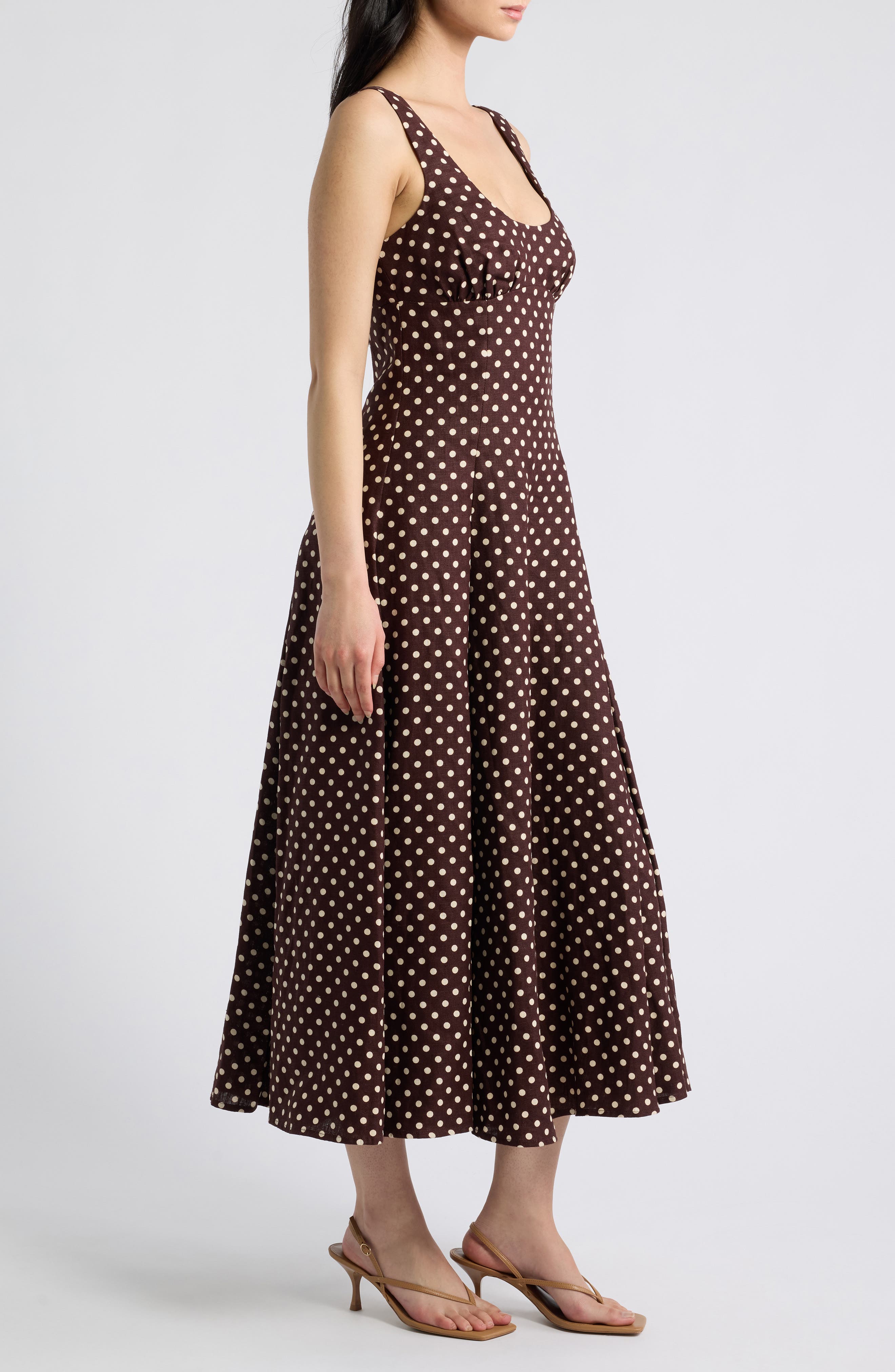 Faithfull the Brand Esme Polka Dot Cotton Midi Dress (Women) | Nordstrom