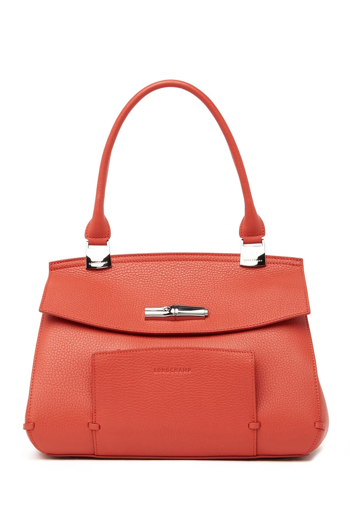 Longchamp Madeleine Leather Handbag, Main, color, 