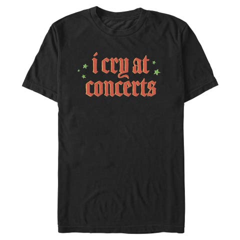 Men's Lost Gods Cry At Concerts  Graphic T-Shirt