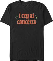 Lost Gods Men's Lost Gods Cry At Concerts Graphic T-Shirt
