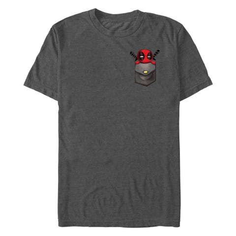 Men's Marvel Deadpool Front Pocket  Graphic T-Shirt
