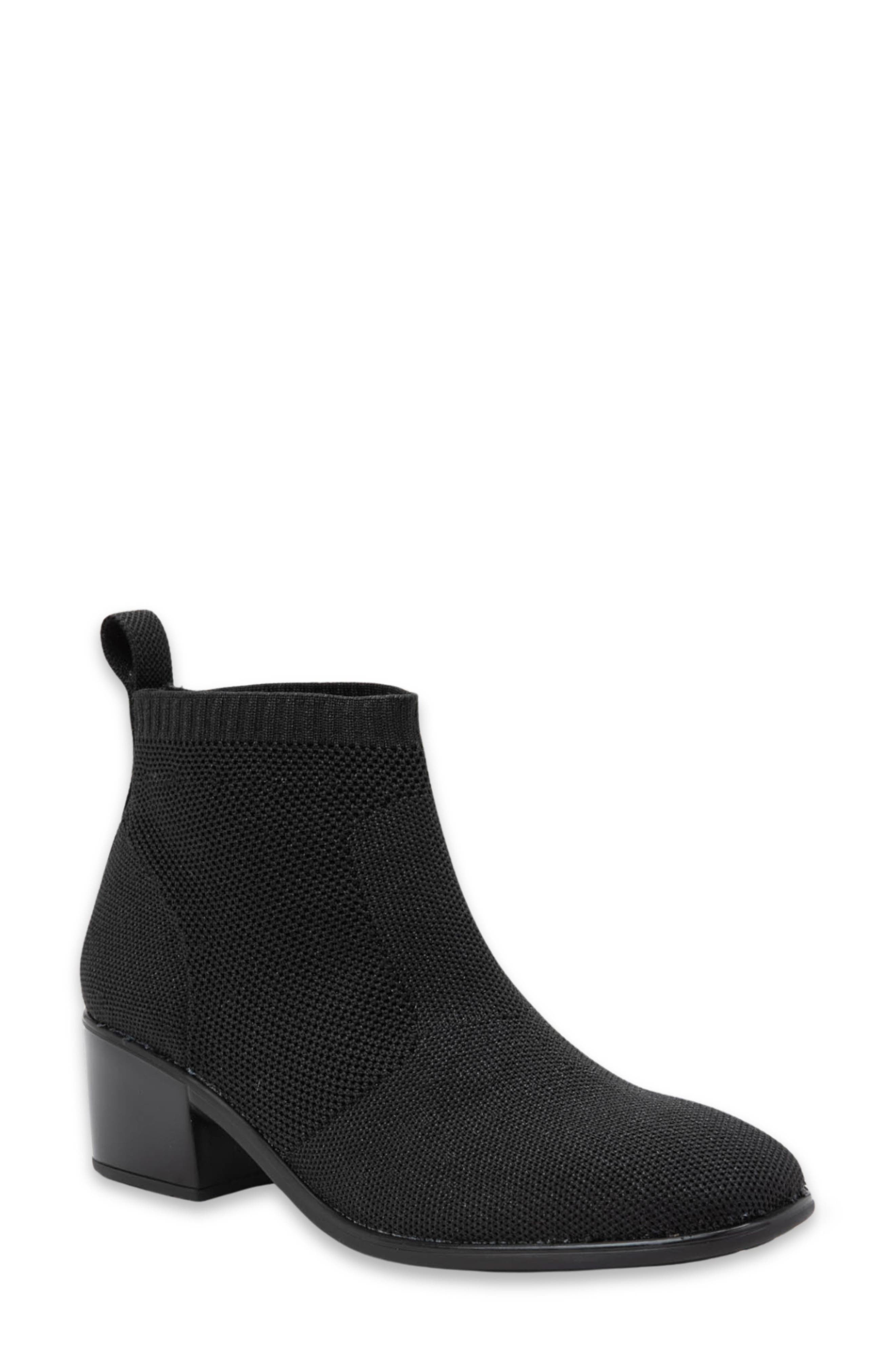 Naot Legacy Bootie, Main, color, Black Silver Knit