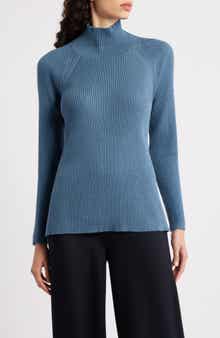 Eileen Fisher Rib Turtleneck Wool Sweater
