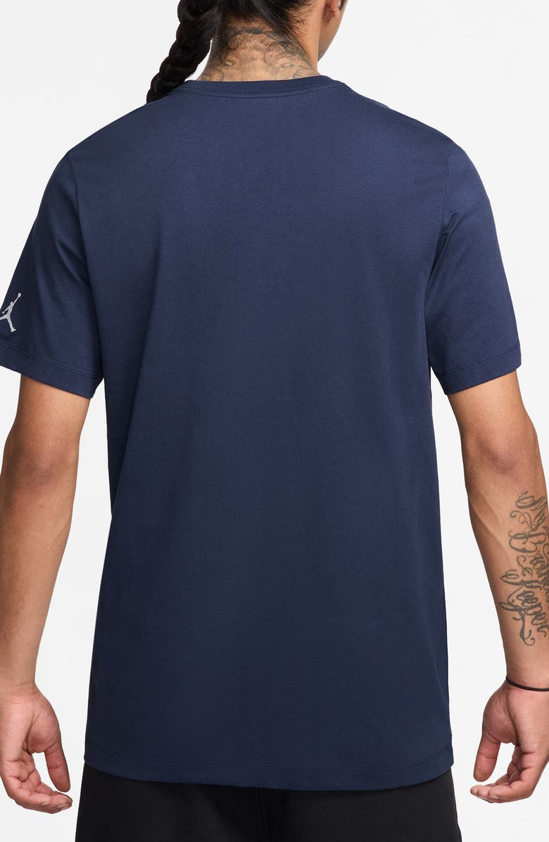 Nike Jordan Embroidered Crewneck T-Shirt, Alternate, color, Midnight Navy/ White