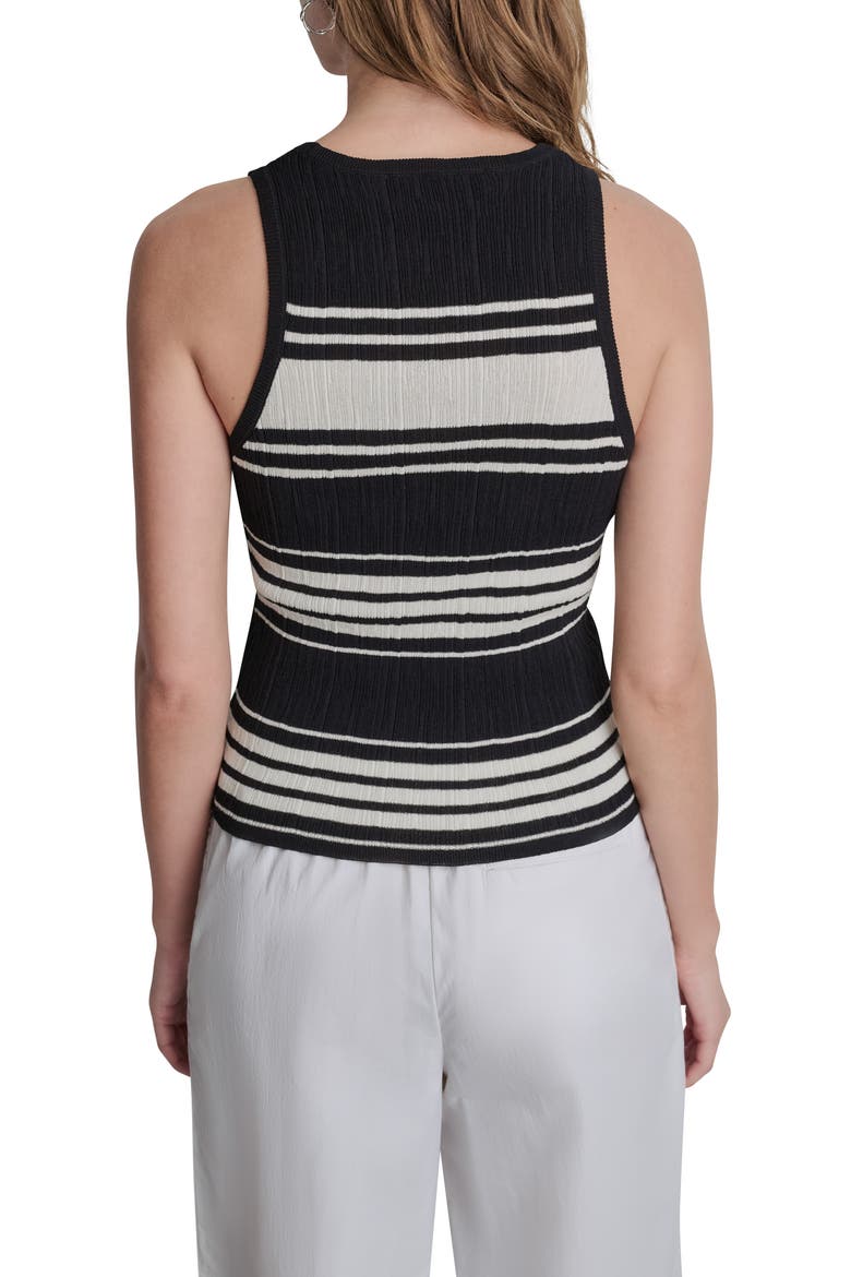 Stripe Sweater Tank, Alternate, color, BLACK/ COCONUT