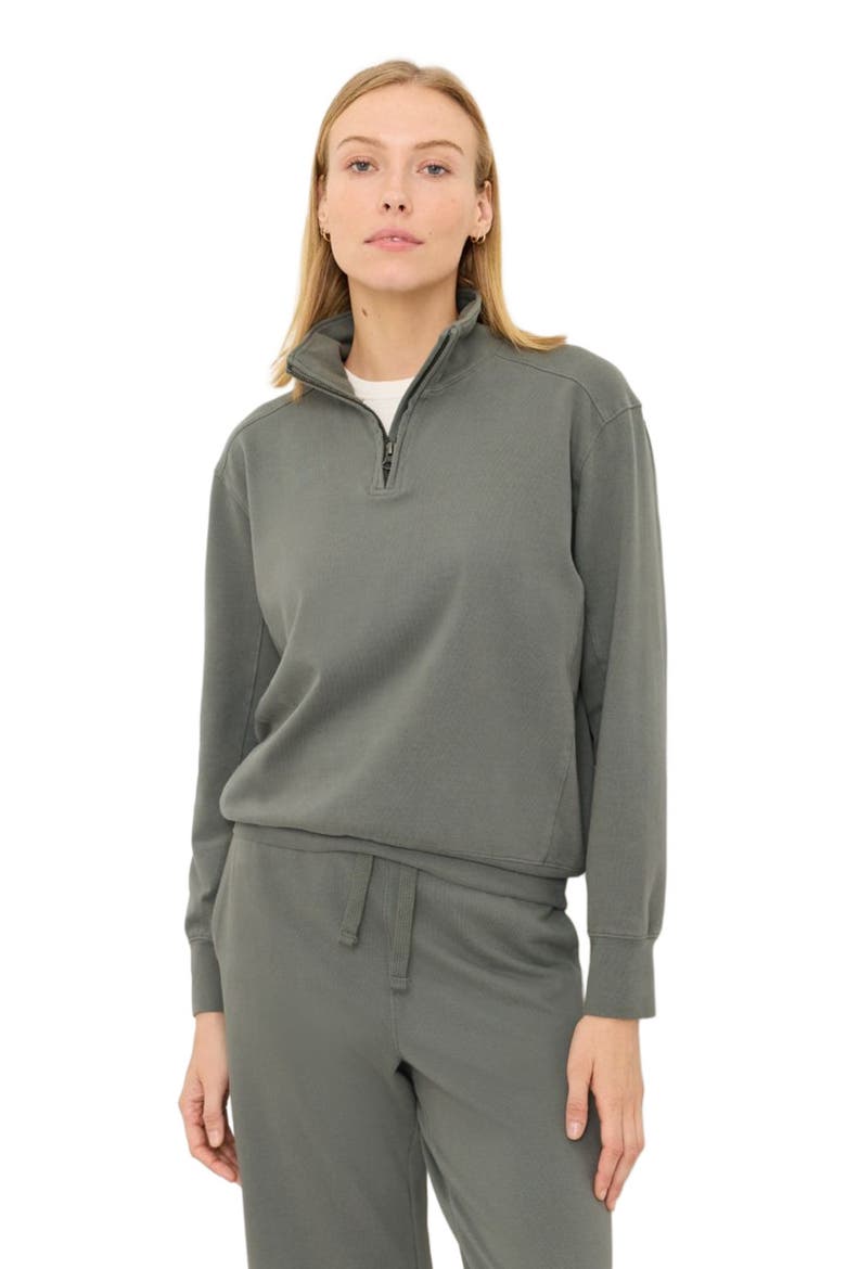 CloudKnit Half Zip, Alternate, color, Castor Green
