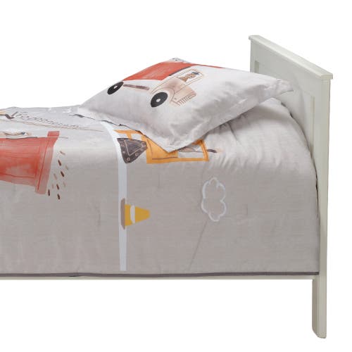 Bedtime Originals Construction Zone Twin Quilt & Pillow Sham Set In Gray