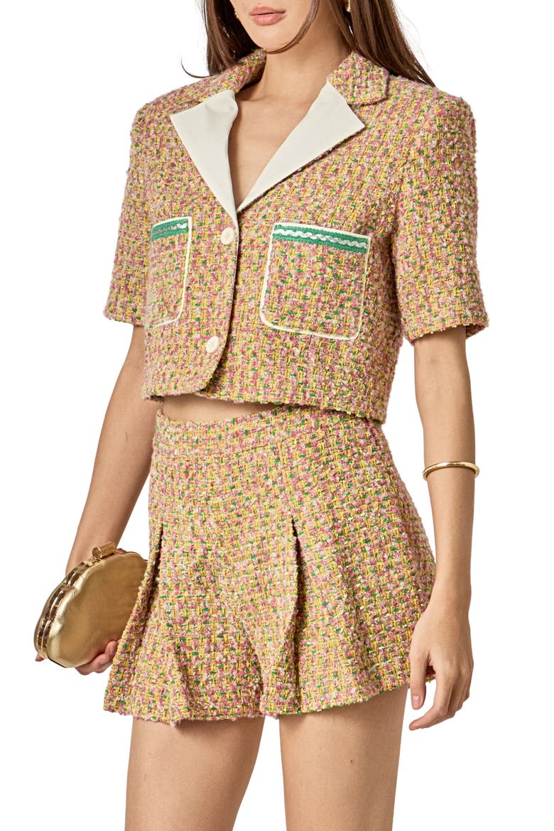 Crop Tweed Jacket, Alternate, color, MULTI