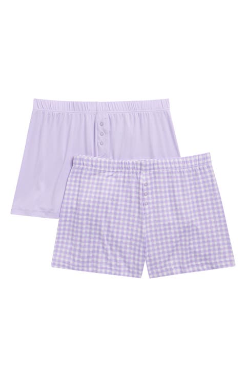 2-Pack Gingham Lounge Shorts