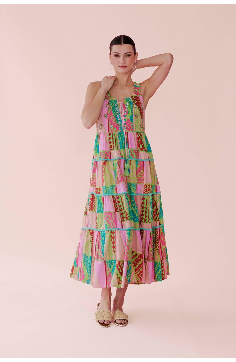 GUADALUPE DESIGN Pegasus Flower Dress, Alternate, color, Pink