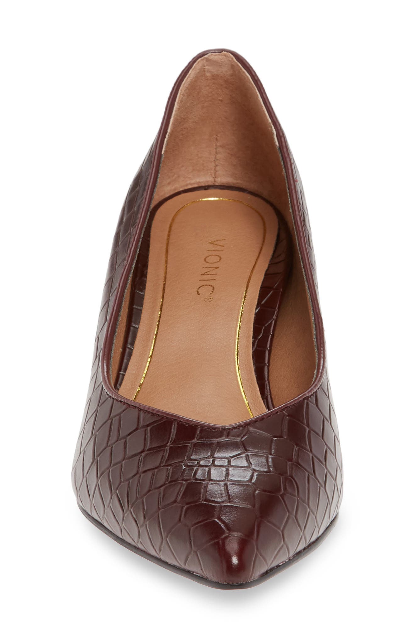Josie Kitten Heel Pump, Alternate, color, WINE LEATHER