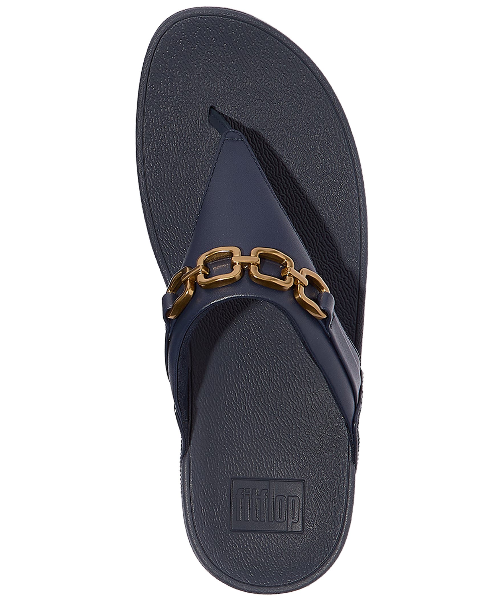 FitFlop Lulu Square Chain Sandal, Alternate, color, Midnight Navy