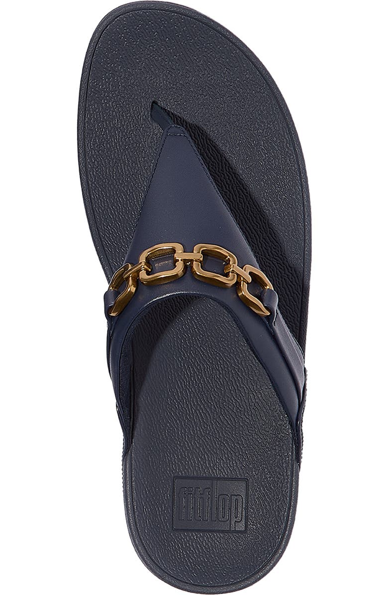 FitFlop Lulu Square Chain Sandal, Alternate, color, Midnight Navy