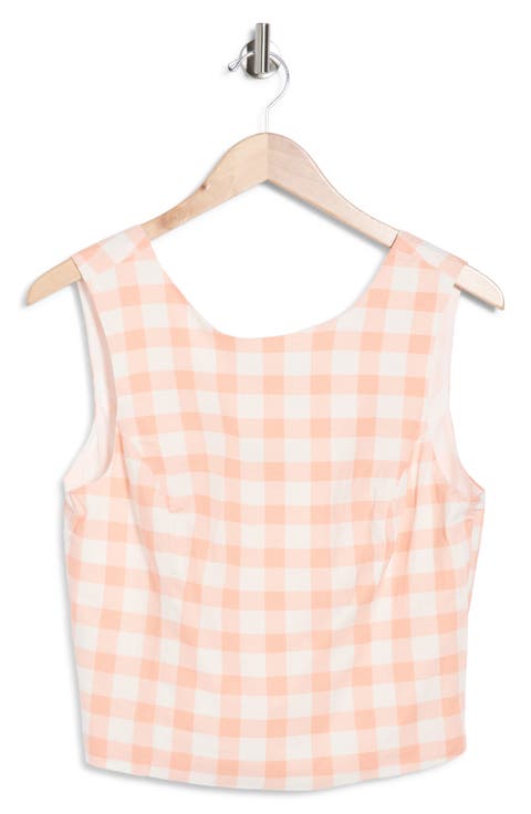 Gingham Check Sleeveless Top