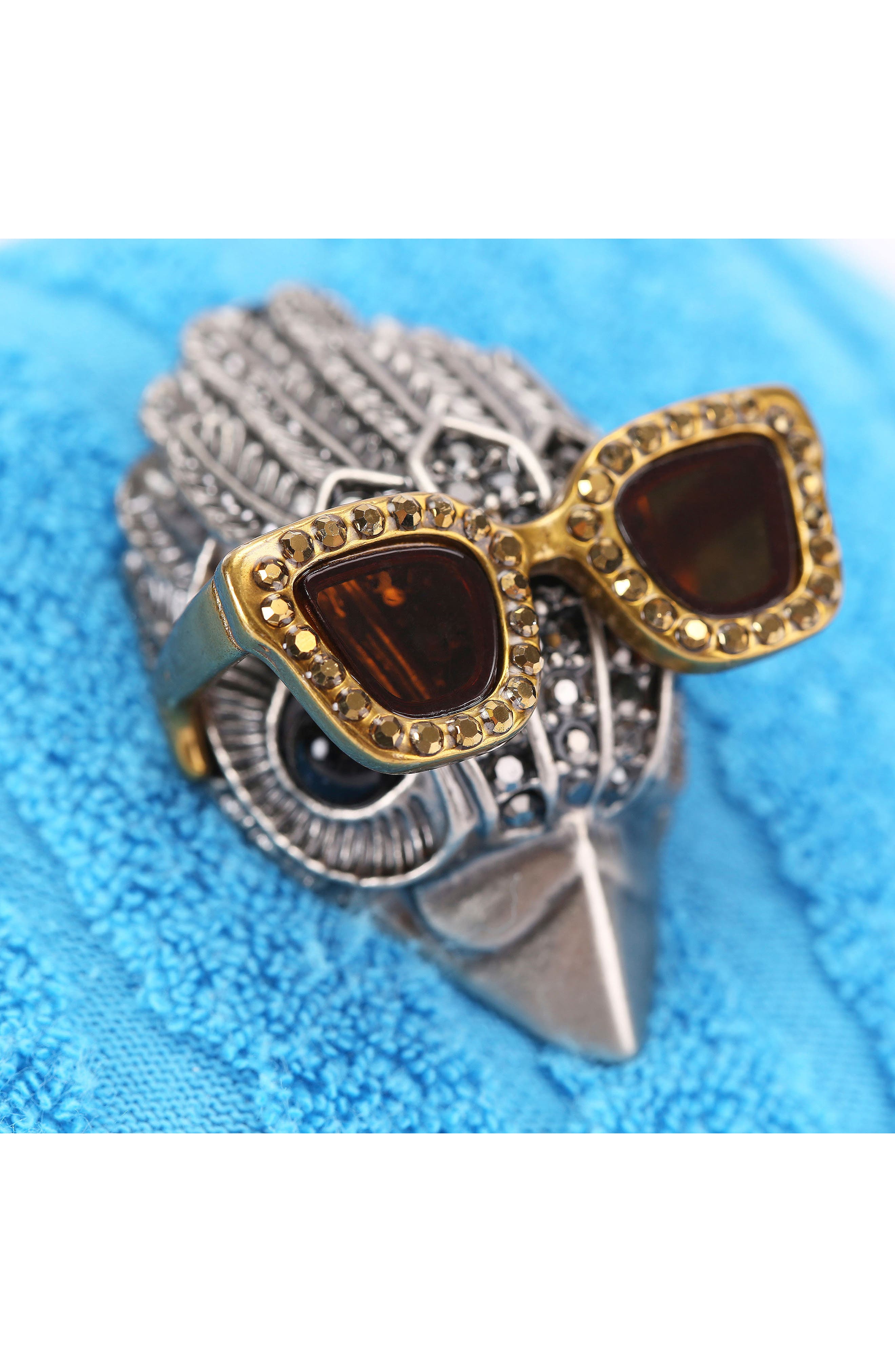 Kurt Geiger London Puff Eagle Head Slide Sandal, Alternate, color, Medium Blue