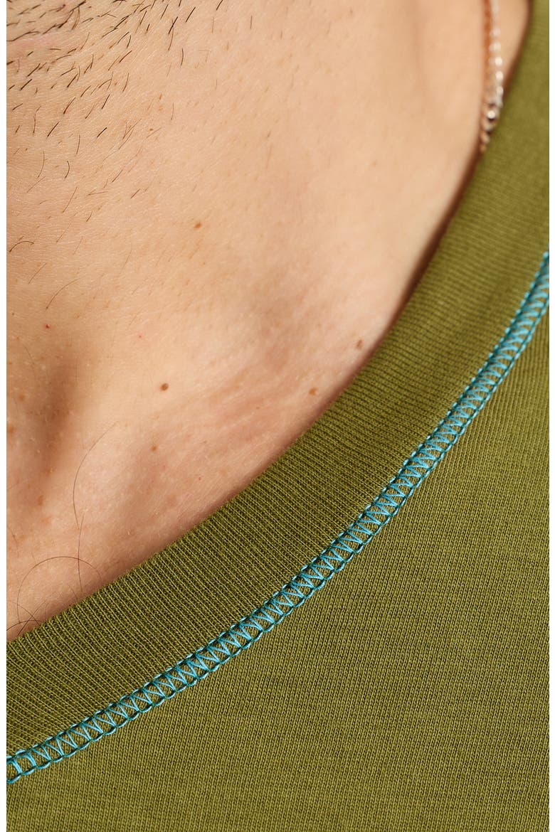 Damien V-Neck Knit T-Shirt, Alternate, color, OLIVE