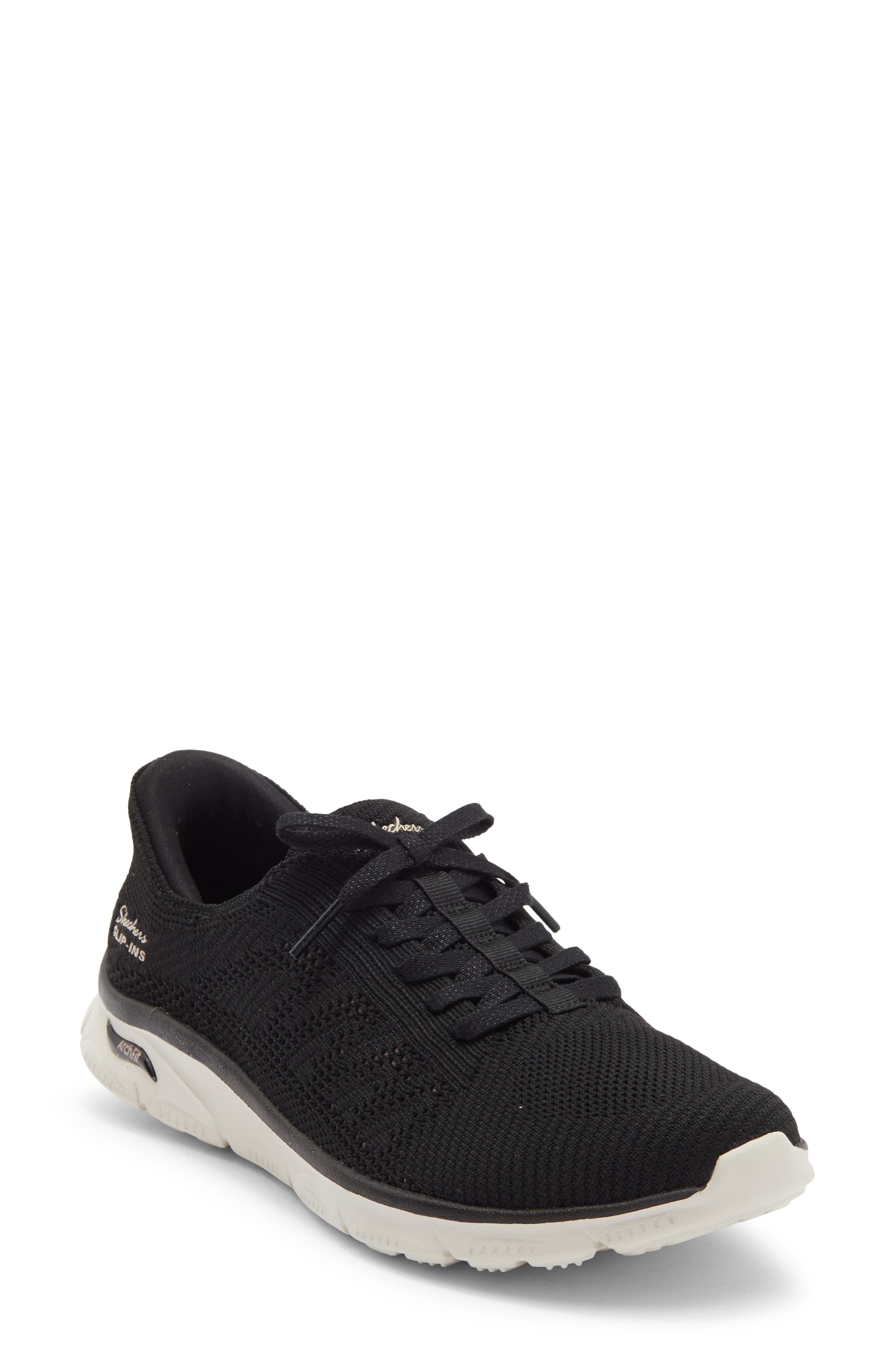 SKECHERS Slip-Ins<sup>®</sup>: Arch Fit<sup>®</sup> Sunny Sneaker, Main, color, Black