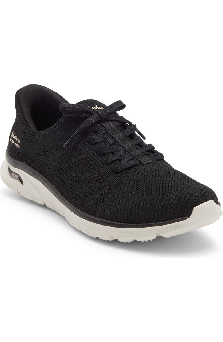 SKECHERS Slip-Ins<sup>®</sup>: Arch Fit<sup>®</sup> Sunny Sneaker, Main, color, Black