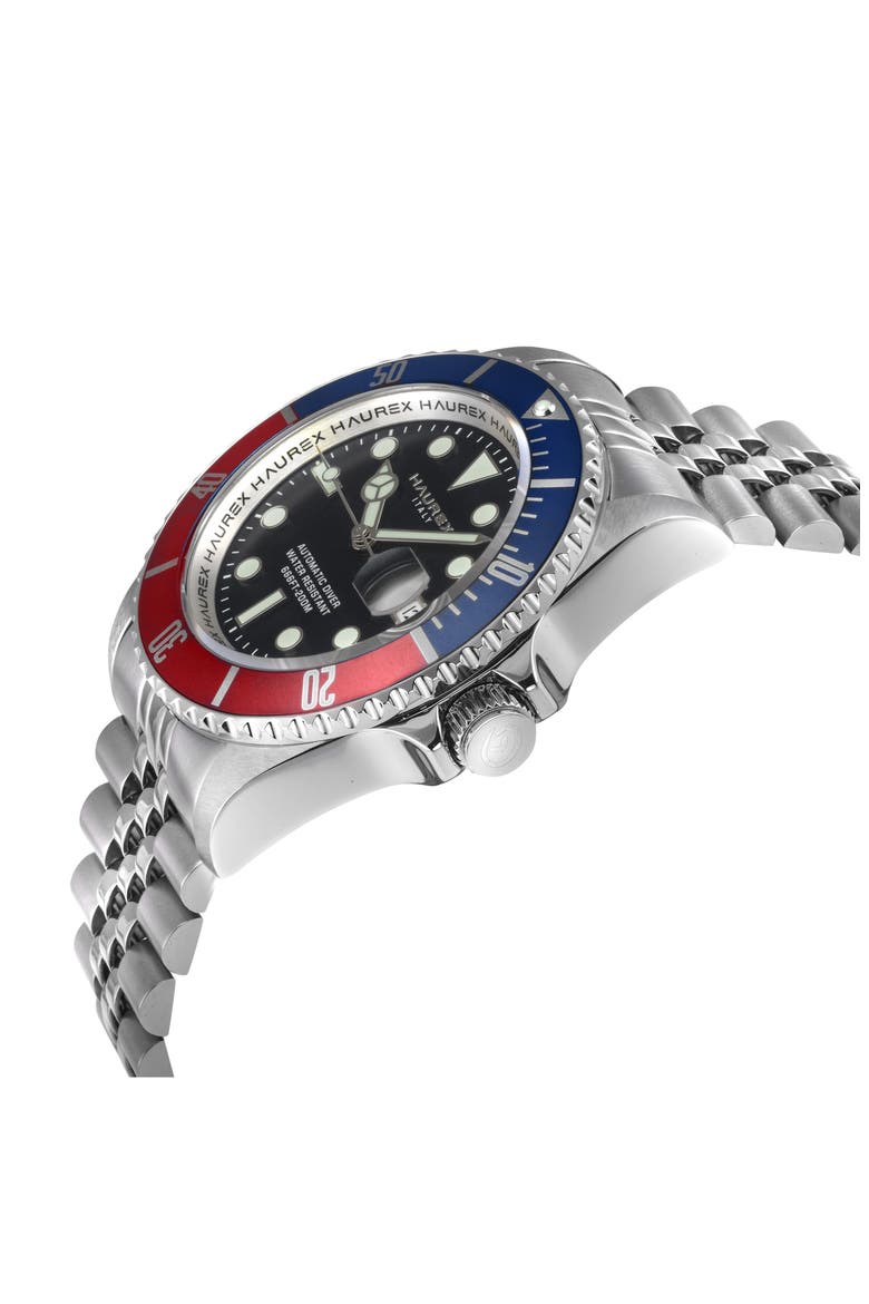 Eterno 316L Stainless Steel Bracelet Watch, 42mm, Alternate, color, BLACK/ SILVER