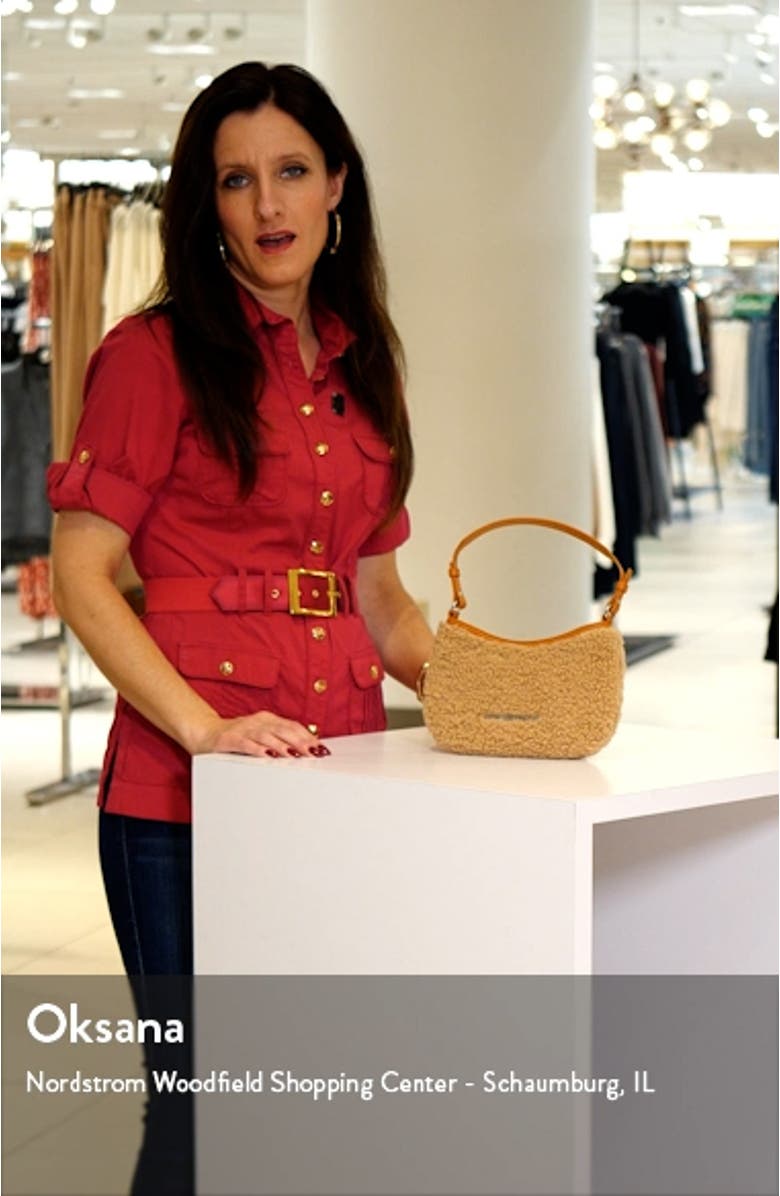 Mini Sasi Faux Shearling Shoulder Bag, sales video thumbnail