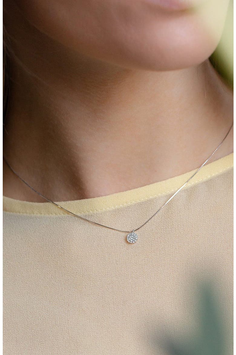 Sterling Silver 18k Gold Plated Blake Circle Necklace Minimal Dainty, Alternate, color, Silver