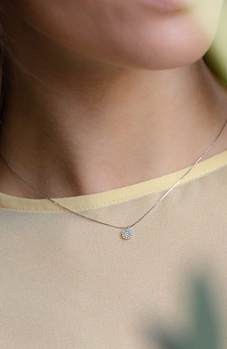 Bearfruit Jewelry Sterling Silver 18k Gold Plated Blake Circle Necklace Holiday Gift Idea, Alternate, color, Silver