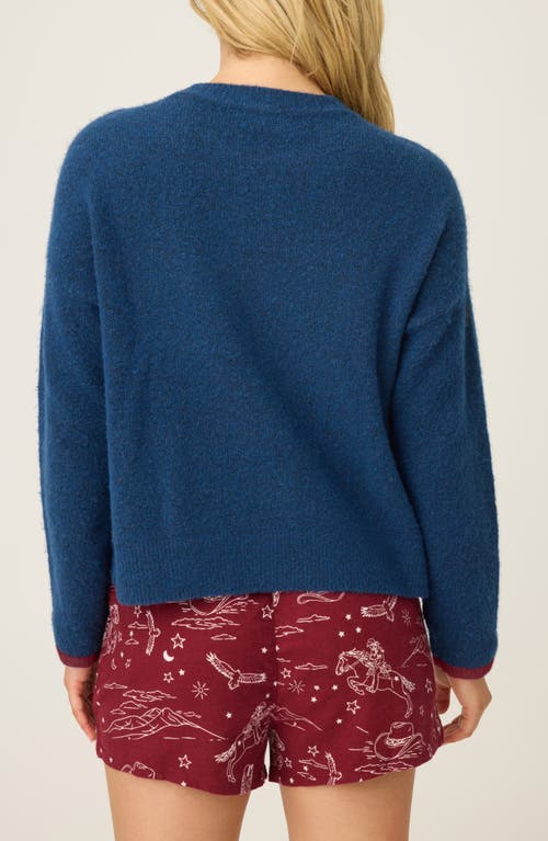 Pj Salvage Oversize Lounge Sweater In Blue