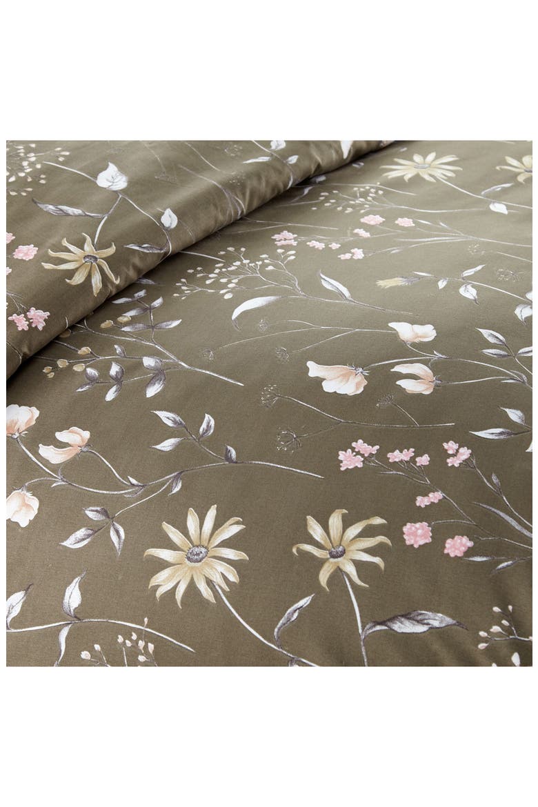 Luxury Premium Floral Collection Comforter Set, Alternate, color, OLIVE BROWN
