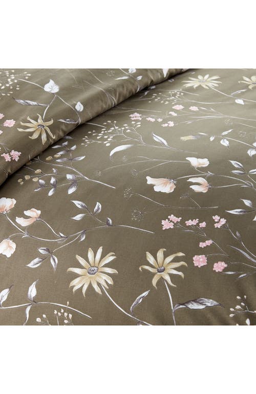 Southshore Fine Linens Luxury Premium Floral Collection Comforter Set In Brown