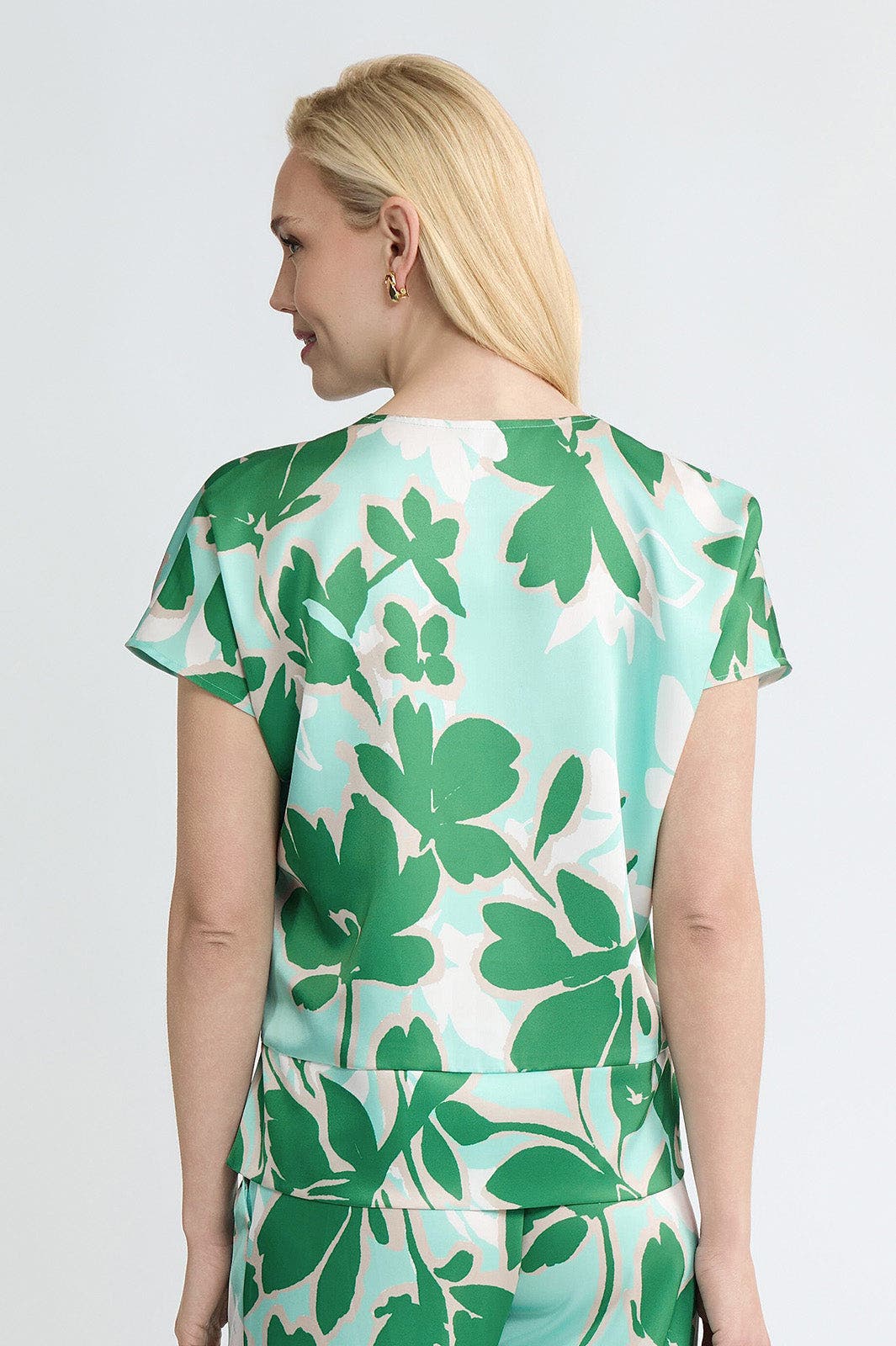 Floral Printed Crepe de Chine Top - image 2