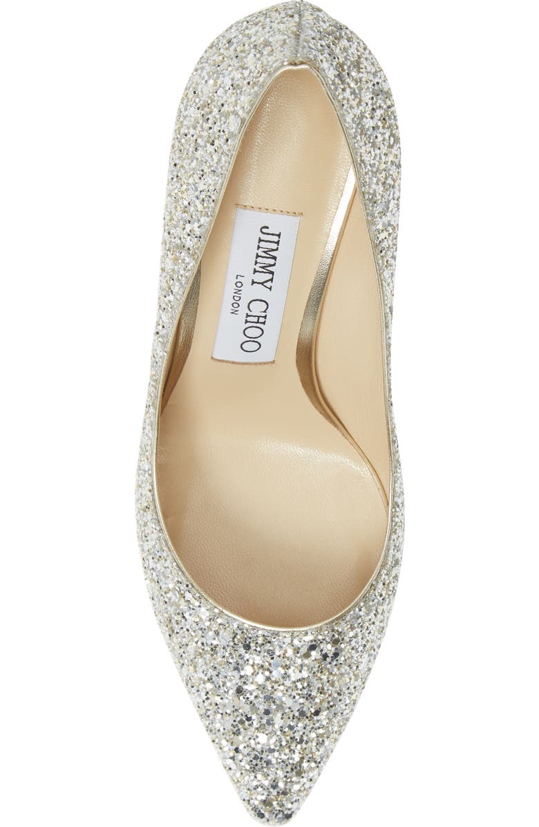 Jimmy Choo Romy Glitter Pointed Toe Pump, Alternate, color,