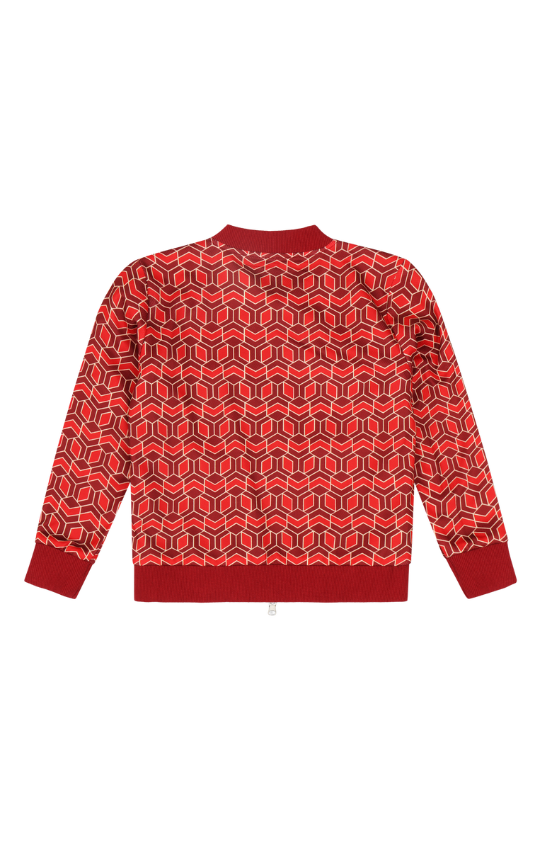 Mixed Up Clothing Girls Reversible Zip up Lightweight Bomber Jacket, Alternate, color, Red Multicolor