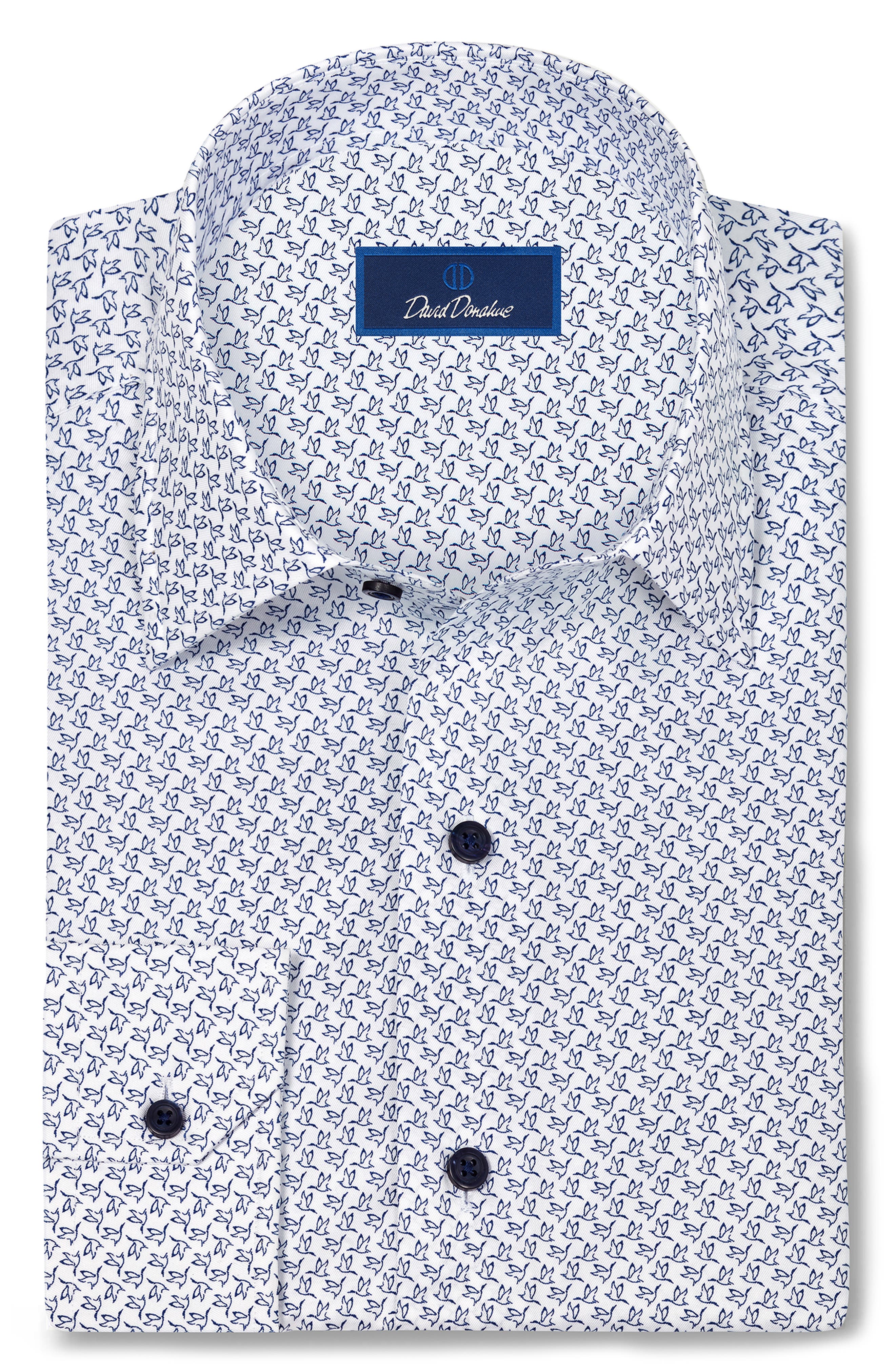 Bird Print Cotton Sport Shirt