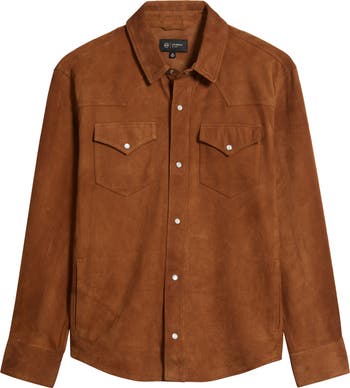 AG Elias Western Suede Shirt Jacket Nordstrom