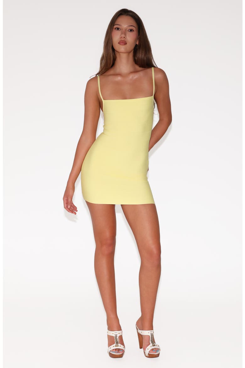 Midori Bandage Body-Con Minidress, Alternate, color, YELLOW
