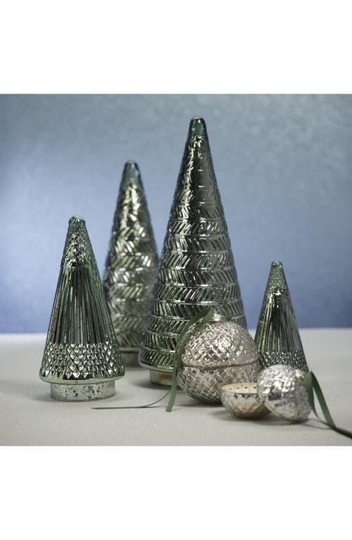 Zodax Stella 14-inch Antique Glass Illuminated Tree In Green