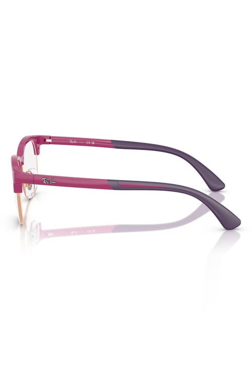 Ray Ban Ray-ban Kids' 48mm Square Optical Glasses In Rose Gold