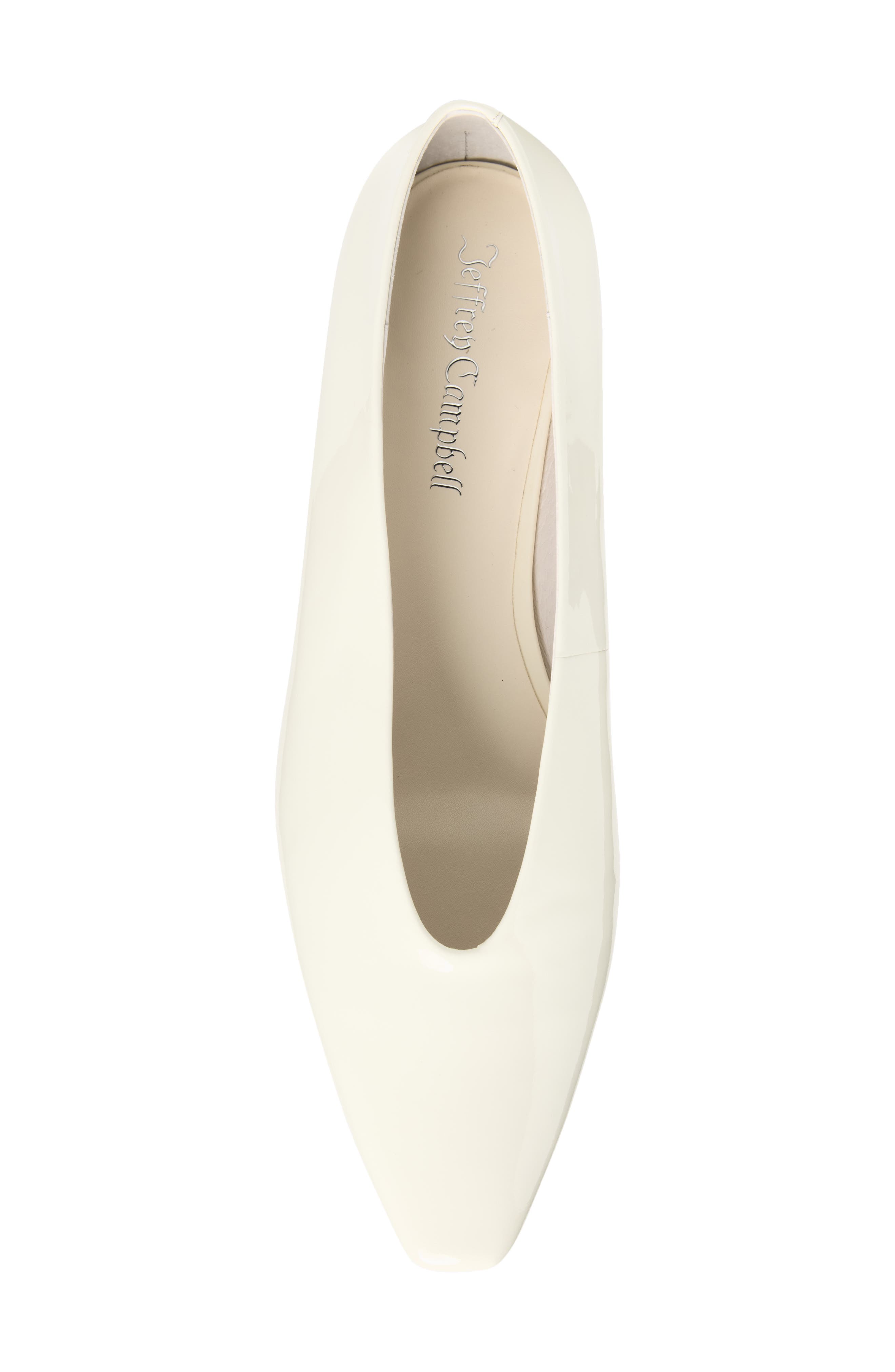 Hinted Pointed Toe Flat, Alternate, color, IVORY PATENT