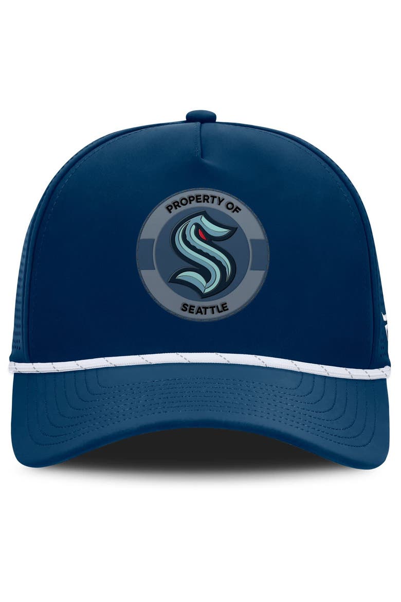 Men's Fanatics Deep Sea Blue Seattle Kraken Authentic Pro Rink Adjustable Hat, Alternate, color, Navy