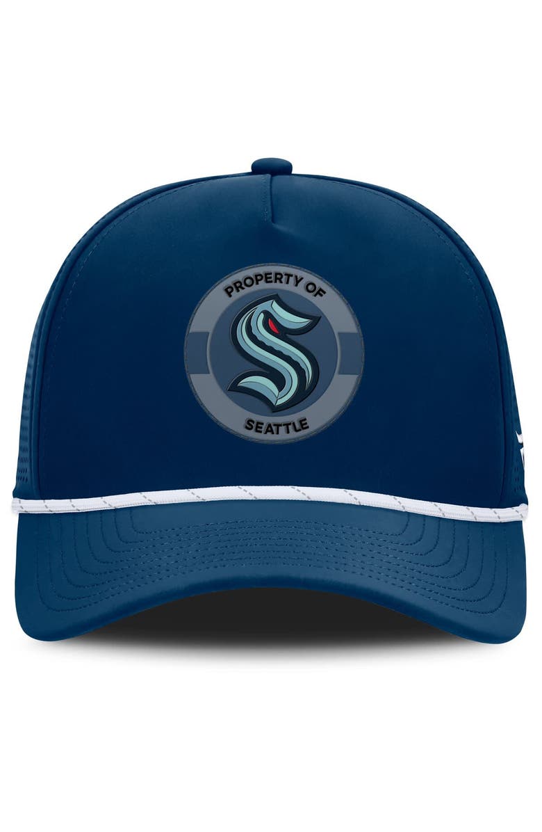 FANATICS Men's Fanatics Deep Sea Blue Seattle Kraken Authentic Pro Rink Adjustable Hat, Alternate, color, Navy