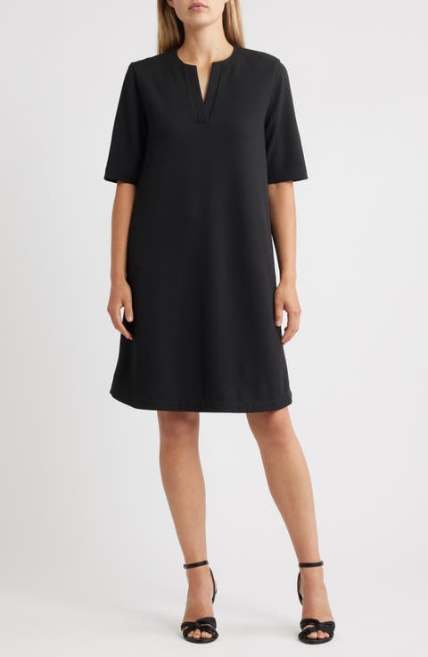 Stretch Crepe A-Line Dress