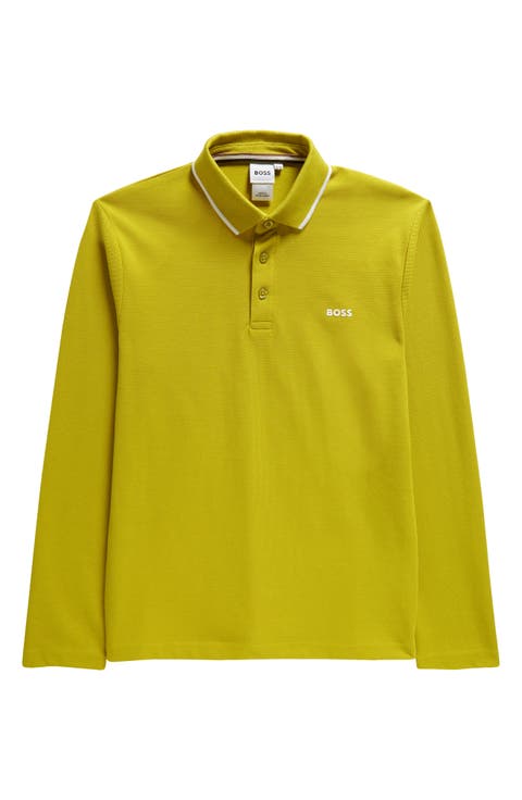 Kids' Mini Me Cotton Piqué Long Sleeve Polo (Little Kid)